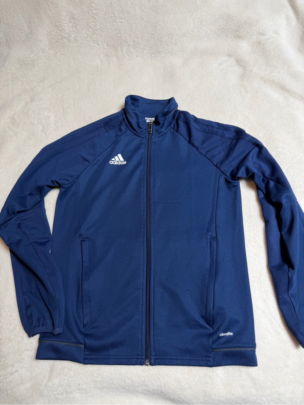 adidas Navy Full-Zip Performance Jacket